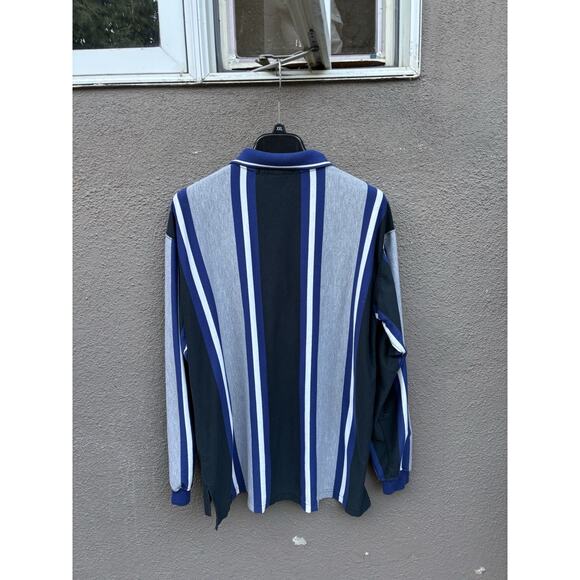 Vintage Kings Court Rugby Shirt Size Large Gray/Blue - Picture 11 of 12